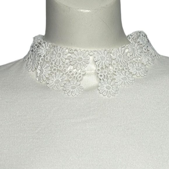 Belldini Top Off White / White Lace Long Sleeve Women's XL New - Picture 6 of 16